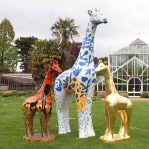 Giraffe sculpture trail in Cambridge