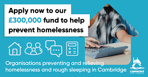 Apply now to our £300,000 fund to help prevent homelessness