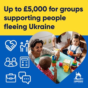 Up to £5,000 for groups supporting people fleeing war in Ukraine