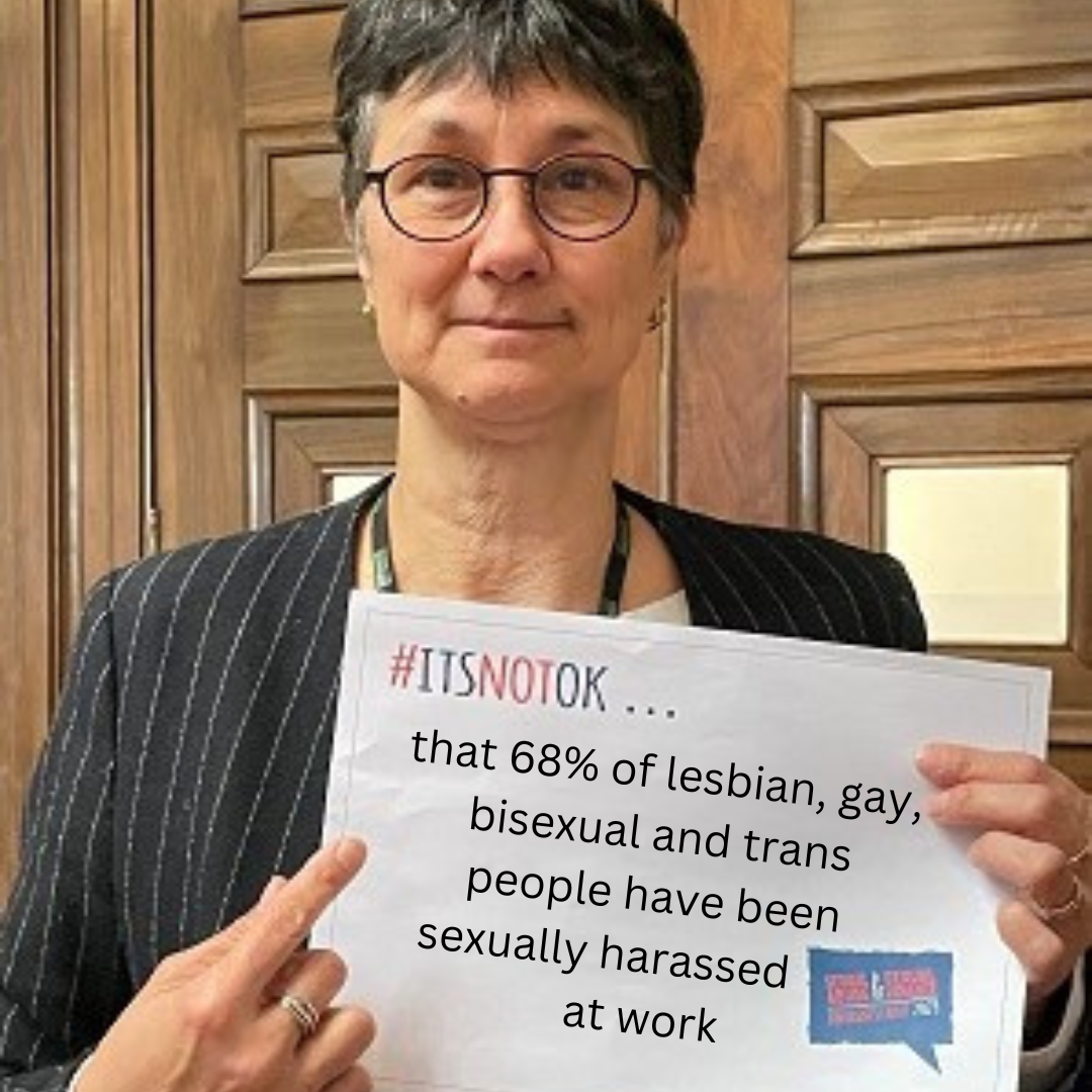 It's not OK that 68% of lesbian, gay, bisexual and trans people have been sexually harassed at work