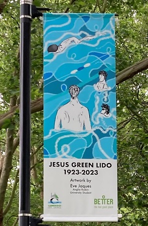 Student's illustration to celebrate Jesus Green Lido centenary