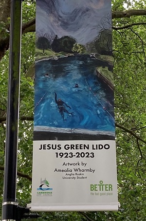 Student's illustration to celebrate Jesus Green Lido centenary