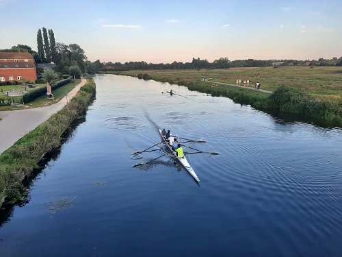 Rowers on the River Cam