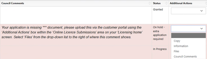 Portal comments