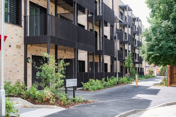Block of new apartments