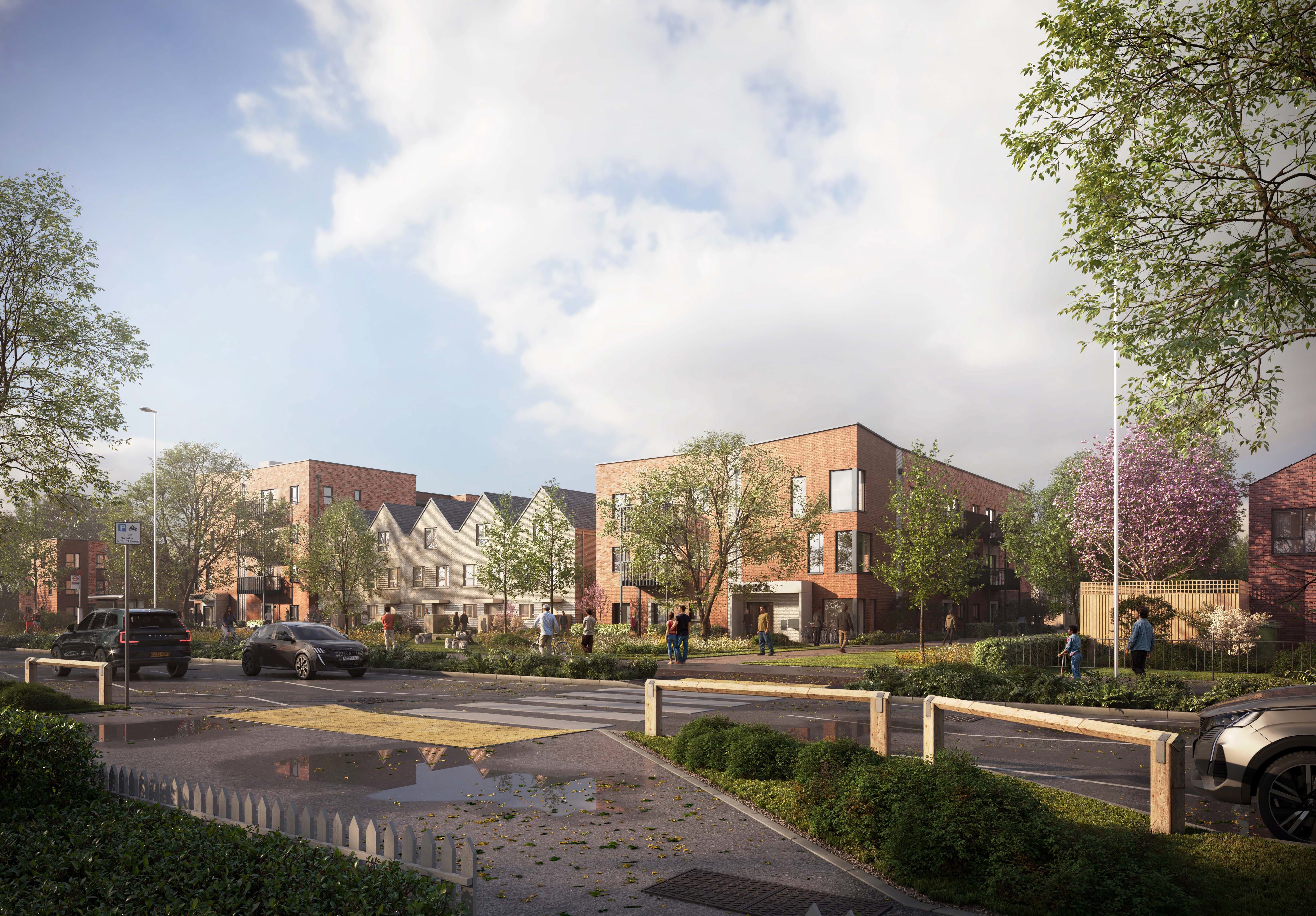 CGI of new homes at Ekin Road