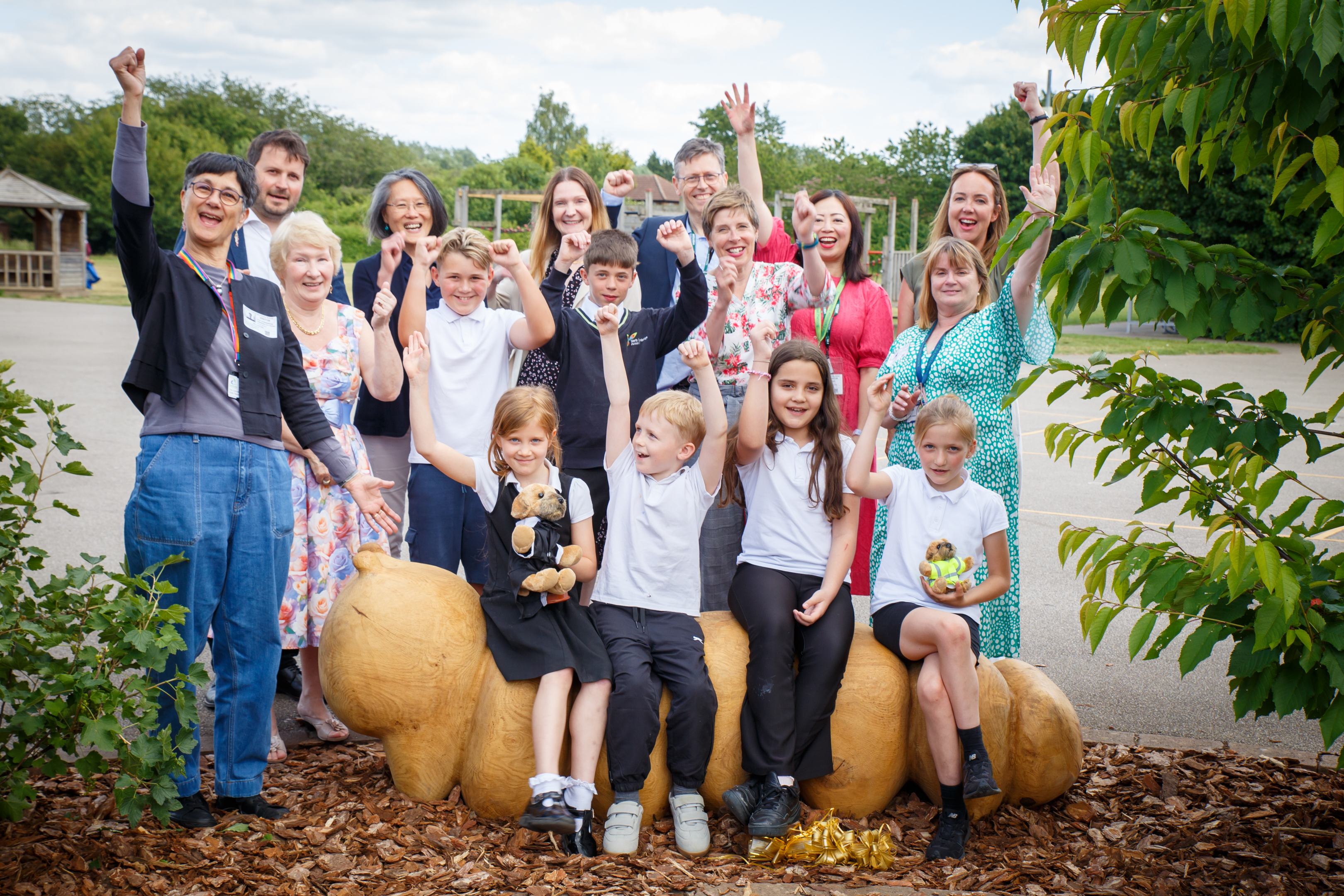 The Caterpillar Bench at Shirley Primary School