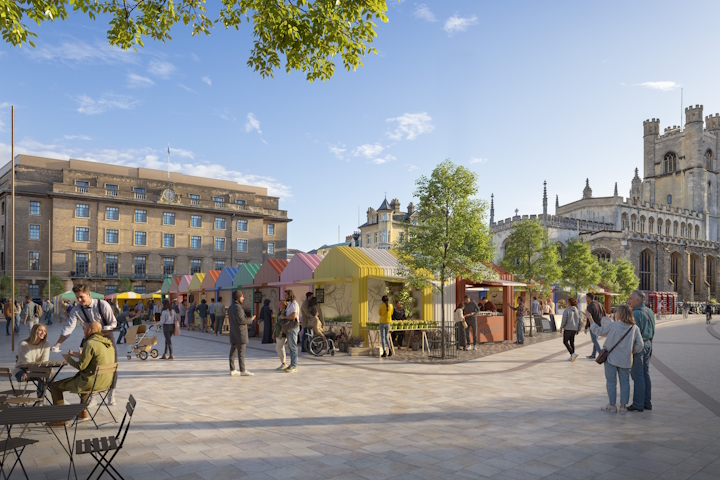 An artist's impression of how the market square might look