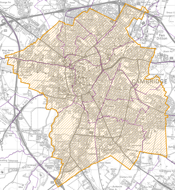 Map of the proposed citywide smoke control area