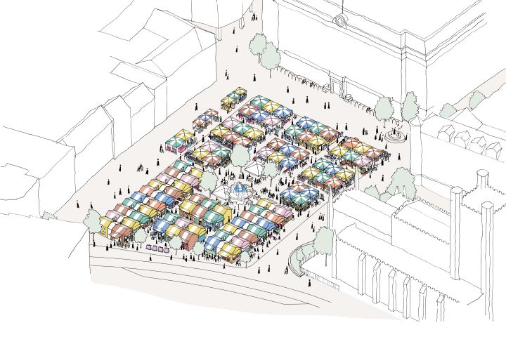 Artist's impression of how the Market Square area might look